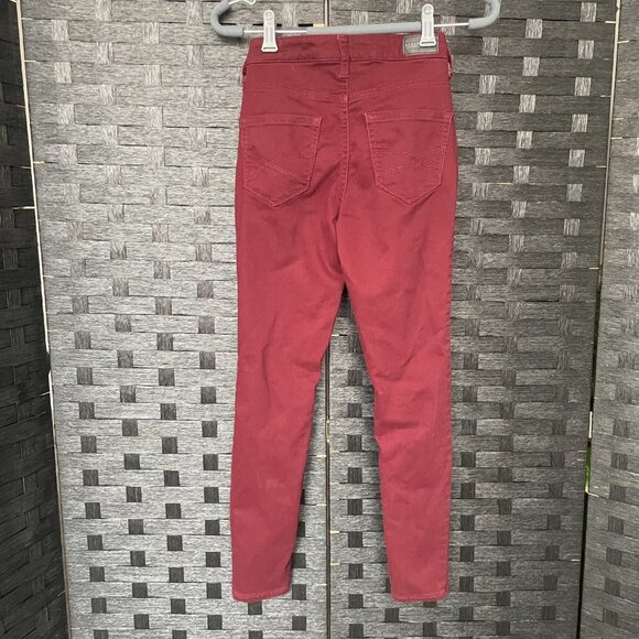 Aeropostale Womens 000 Burgundy‎ High Waisted Jegging - Picture 3 of 11